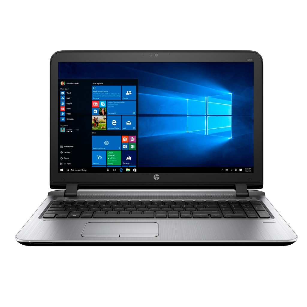 HP ProBook 455 G3, AMD A8-7410 APU with AMD Radeon R5 Graphics, RAM 8GB, SSD 256 GB, Display 15.6'', Win 10 Pro